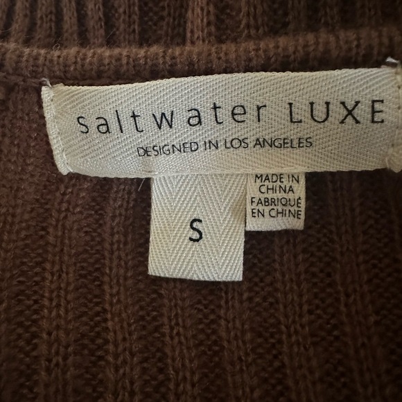 Saltwater Luxe Women Rickie Soft Sweater Spice Caramel Brown, Size S - Picture 14 of 15